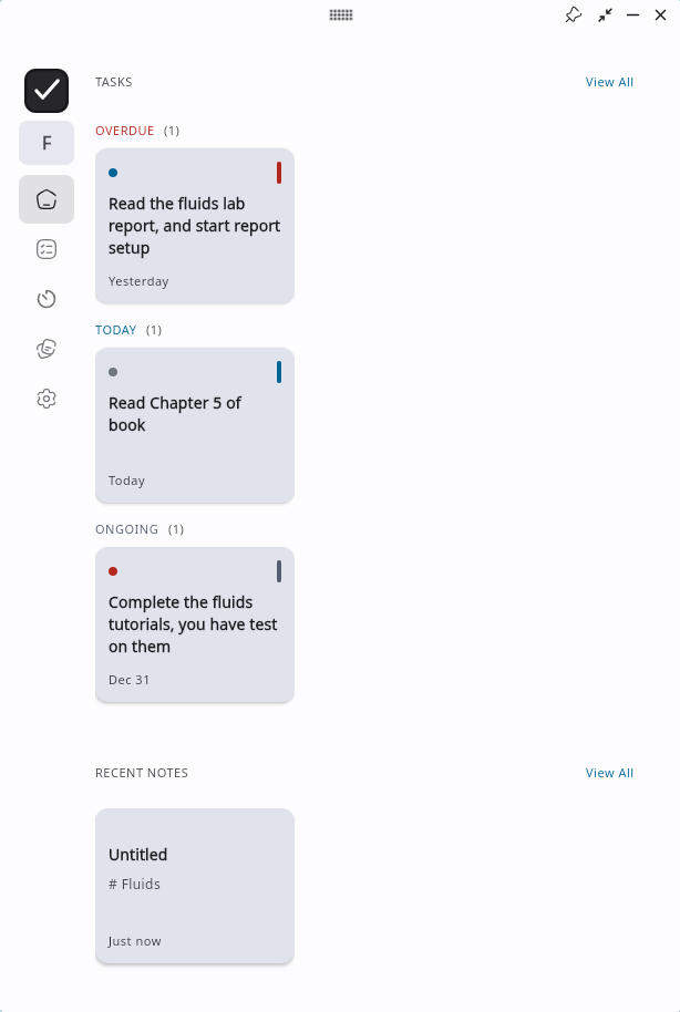 Trak Home View - Light Mode
