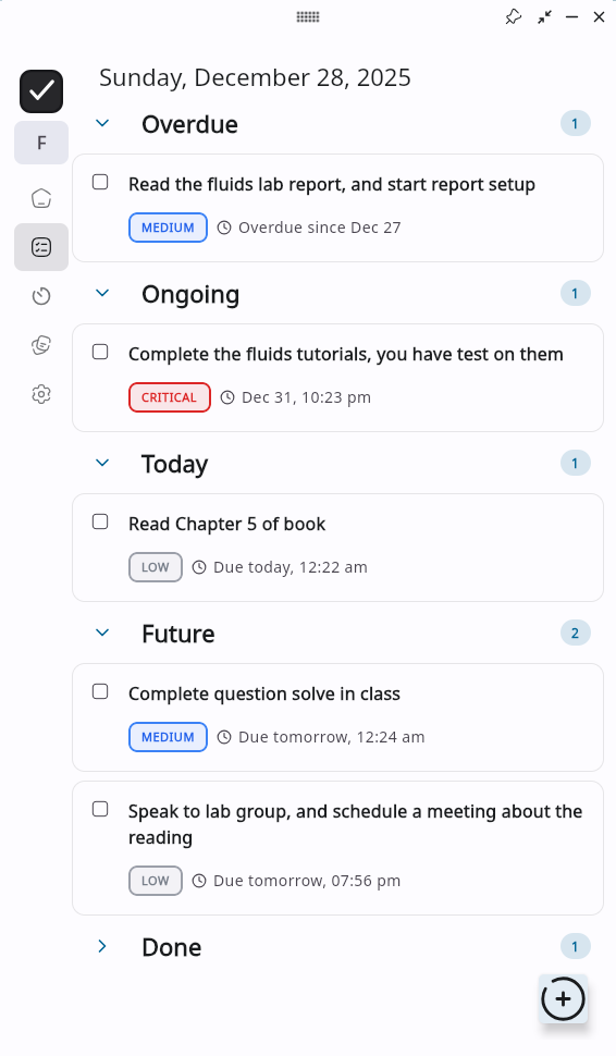 Trak Task List - Light Mode