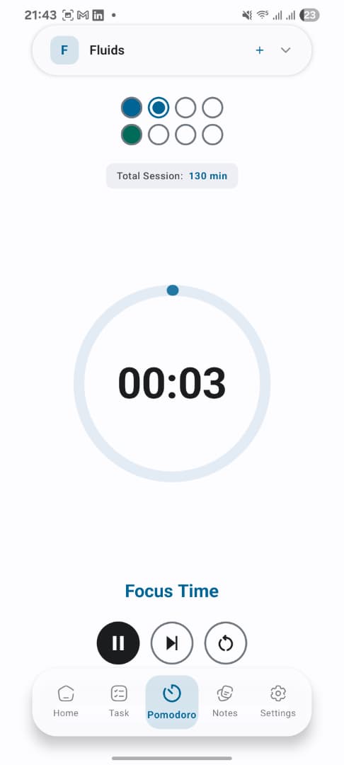 Trak Pomodoro Timer - Mobile